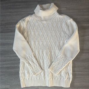 Vintage Cotton Country Cable Knit Sweater - Size Large